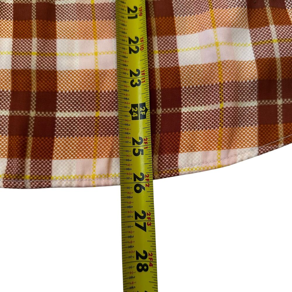56-37 Lauren Conrad Brown Plaid Top Women's Size Small | 56-37 - Picture 5 of 6